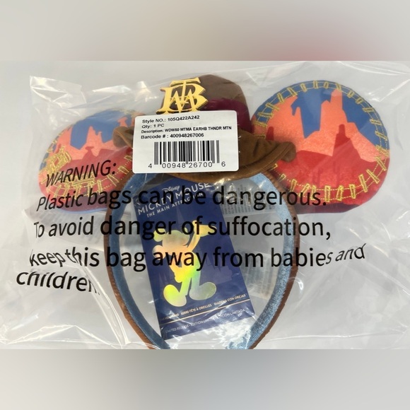 NWT Disney Big Thunder Mountain Mickey Ears Main Attraction Headband WDW 50th - Picture 10 of 10